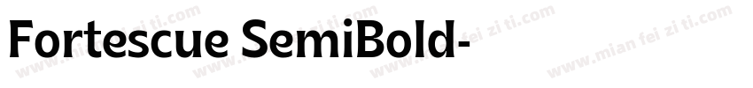 Fortescue SemiBold字体转换